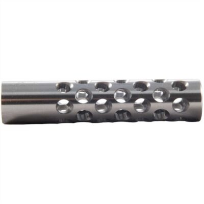 #01 MUZZLE BRAKE 22 CALIBER #01 MUZZLE BRAKE 22 CALIBER 7/16-28 CHROME MOLY SILVER