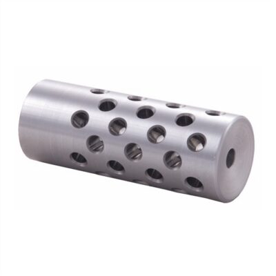 #4 MUZZLE BRAKE 22 CALIBER #4 MUZZLE BRAKE 22 CALIBER 5/8-24 SS SILVER