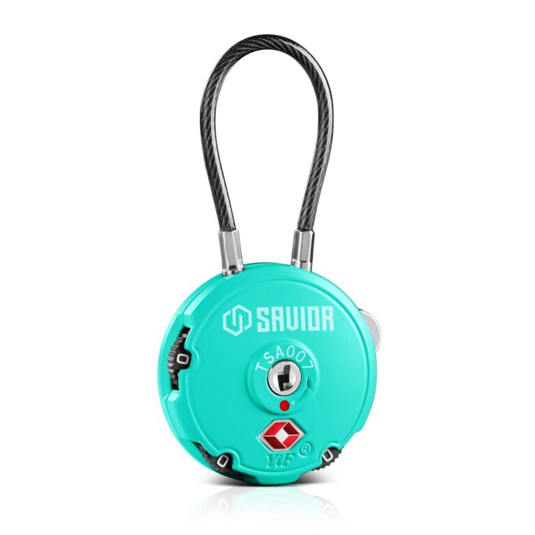 Savior Equipment® LK-ROUND-TE – 3-Digit 3.35″ Teal Zinc Alloy Keyless Lock Cable Lock Savior Equipment® LK-ROUND-TE – 3-Digit 3.35″ Teal Zinc Alloy Keyless Lock Cable Lock