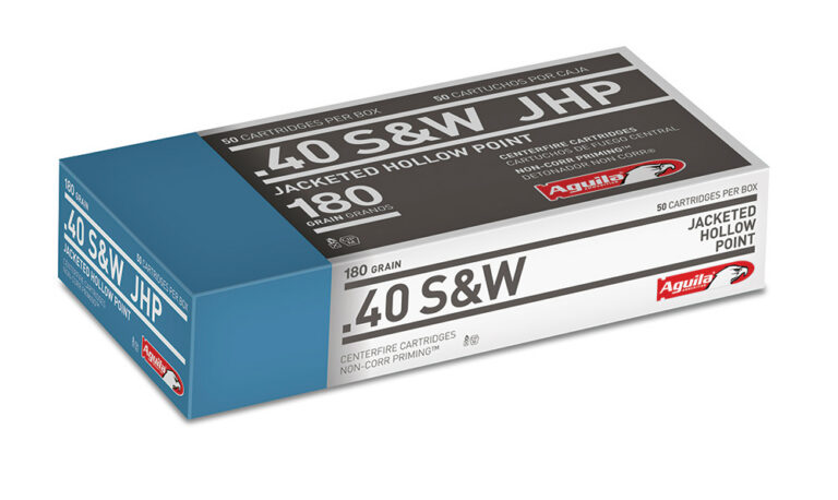 Aguila 1E402115 Pistol 40 S&W 180 gr Jacketed Hollow Point (JHP) 50 Bx/ 10 Cs Aguila 1E402115 Pistol 40 S&W 180 gr Jacketed Hollow Point (JHP) 50 Bx/ 10 Cs
