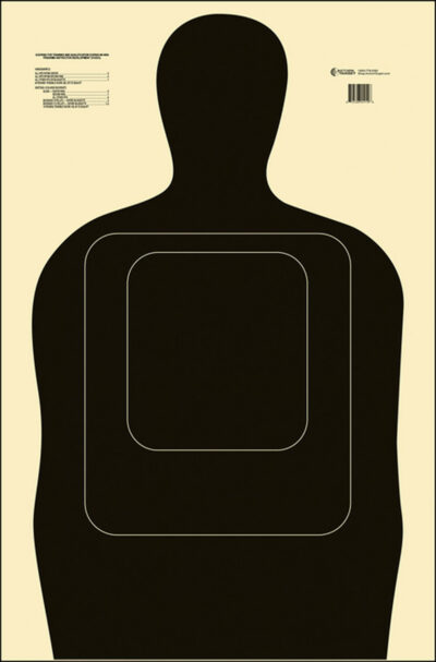 ACTION TARGET INC TQ5BLACK100 TQ-15 Training Target Hanging Paper 24″ x 45″ Silh