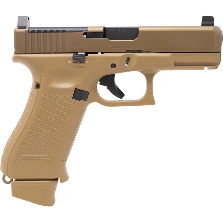 Glock 19X MOS 9MM 4.02″ One 17-RD And Two 19-RD magazines Semi-Auto Pistol Tan