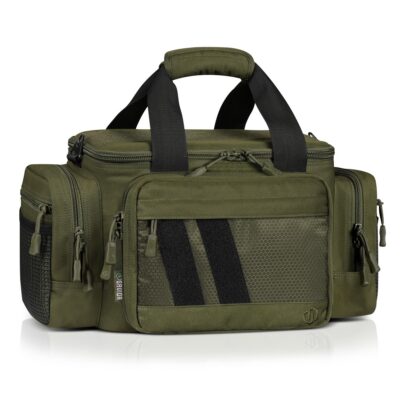 Savior Specialist Series – Hard Side Range Bag w/ 3X Individual Pistol Bags, Adjustable Center Divider in OD Green