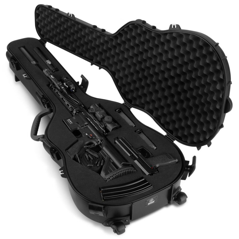 Savior Equipment Discreet Ultimate Guitar Hard Case – Customize Foam w/ Handle and Wheels, 45″ Long Savior Equipment Discreet Ultimate Guitar Hard Case – Customize Foam w/ Handle and Wheels, 45″ Long