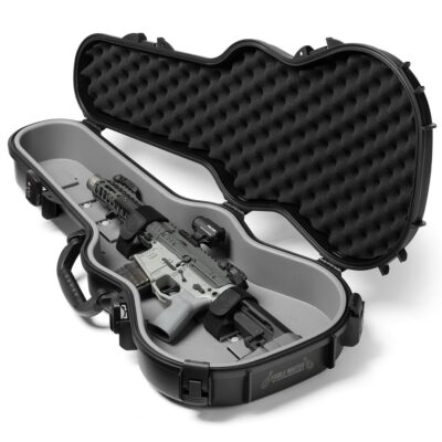 Savior Equipment Fiddle Master Discreet Violin Hardcase,Weather-Resistant Sealing Fits Firearms 30″OAL or Less 2x Cuttable Rifle Lockdown Straps TSA Approved Locking Latches Keys Included
