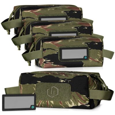 [4-Pack] 1000D Camo Loose Sac Soft Ammo Accessories Pouch w/ 8 Writable ID Patches – Tigerstrip