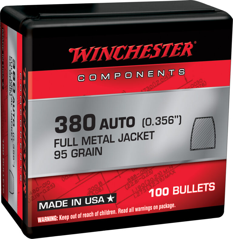Winchester Ammo WB380MC95X Centerfire Handgun Reloading 380ACP 95gr Full Metal Jacket 100 Per Box/10 Case Winchester Ammo WB380MC95X Centerfire Handgun Reloading 380ACP 95gr Full Metal Jacket 100 Per Box/10 Case
