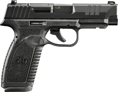 FN 66101759Micro-Compact Frame 9mm Luger 18+1 3.80″ Black Target Crown Steel Barrel, Black PVD Optic Cut/Serrated Stainless Steel Slide & Polymer Frame w/Picatinny Rail, Interchangeable Backstrap Grip