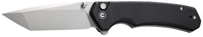 Civivi Knives C19059C-1 Brazen  3.46″ Folding Tanto Plain Stonewashed D2 Steel Bladen Black Textured G10 Handle