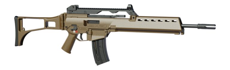 HK 81001321 G36 22 LR 20+1 18.13″ Black Barrel w/Flash Suppressor, Flat Dark Earth Receiver w/Picatinny Rail, Flat Dark Earth Folding Synthetic Stock, Polymer Grip HK 81001321 G36 22 LR 20+1 18.13″ Black Barrel w/Flash Suppressor, Flat Dark Earth Receiver w/Picatinny Rail, Flat Dark Earth Folding Synthetic Stock, Polymer Grip