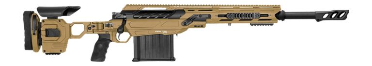 Cadex Inc CDX50DUAL50206BR20I2J5 CDX-50 Tremor 50 BMG 5+1 20.60″ Black DLC Match Grade Threaded Barrel, Black DLC Aluminum Receiver w/Picatinny Rail, Adjustable Folding Hybrid Tan Stock, Black Polymer