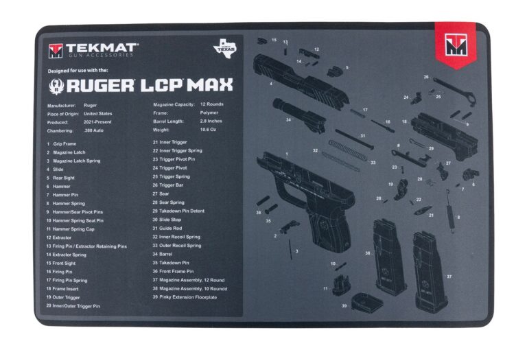 TEKMAT TEK-R17-RUGER-LCPMAX 17X11 RUGER LCP MAX TEKMAT TEK-R17-RUGER-LCPMAX 17X11 RUGER LCP MAX