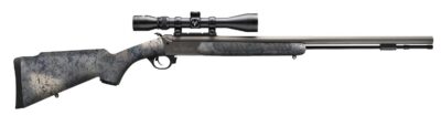 Traditions CR5846604437 NitroBolt w/Scope 50 Cal Firestick 24″ Tungsten Cerakote Fluted Threaded Barrel, Tungsten Cerakote Drilled & Tapped Steel Receiver, Adj Cheek Piece & LOP Desert Web Synthetic S