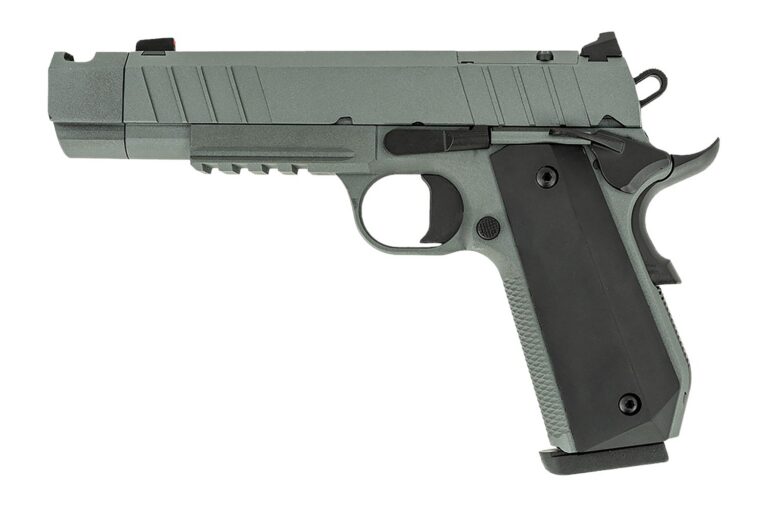Tisas Arms 10100135 1911 Night Stalker Carry 45 ACP 8+1 4.25″ Black Bull Barrel, Gray Cerakote Carbon Steel Serrated Slide, Gray Cerakote Carbon Steel Frame w/Beavertail & Picatinny Rail, Black Rubber Tisas Arms 10100135 1911 Night Stalker Carry 45 ACP 8+1 4.25″ Black Bull Barrel, Gray Cerakote Carbon Steel Serrated Slide, Gray Cerakote Carbon Steel Frame w/Beavertail & Picatinny Rail, Black Rubber