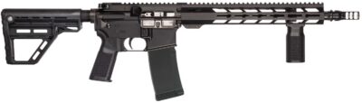 Patriot Ordnance Factory 02548 P-15 Base SMU 300 Blackout 30+1 13.75″ Black Nitride Match Grade Barrel, Black Anodized Aluminum Receiver w/Picatinny Rail, M-LOK Handguard, Black Amend2 Adjustable Poly