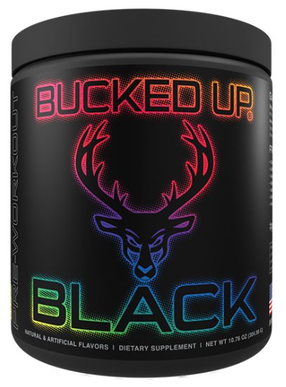 Bucked Up Black Pre Workout – Rainbow Rush Bucked Up Black Pre Workout – Rainbow Rush