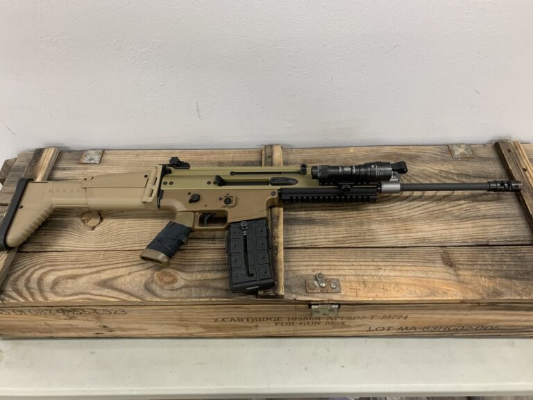 FN USA SCAR 16S, 16.25″ Barrel, FDE, 5.56×45 Nato, Fixed Mag, OEM Box, OEM Lock, Excellent Condition FN USA SCAR 16S, 16.25″ Barrel, FDE, 5.56×45 Nato, Fixed Mag, OEM Box, OEM Lock, Excellent Condition