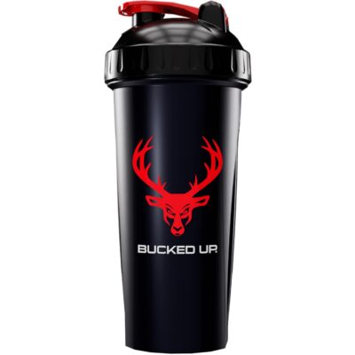 Bucked Up Perfect Shaker – 28oz Black/Red