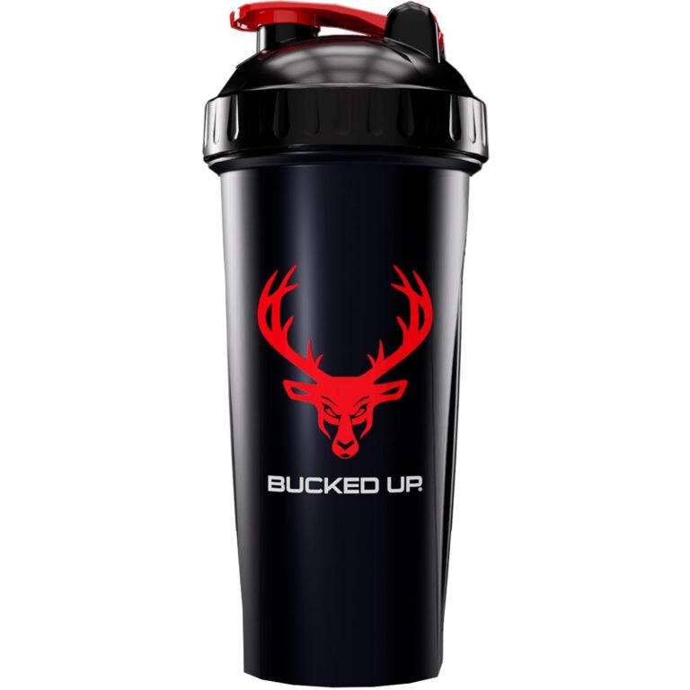 Bucked Up Perfect Shaker – 28oz Black/Red Bucked Up Perfect Shaker – 28oz Black/Red