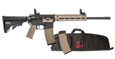 Tippmann Arms M4-22 Pro .22LR 16″ barrel semi-auto tactical rimfire rifle – black with FDE grip and handguard Tippmann Arms M4-22 Pro .22LR 16″ barrel semi-auto tactical rimfire rifle – black with FDE grip and handguard