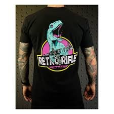 Retro Rifle Dinosaur T-Shirt 3XL