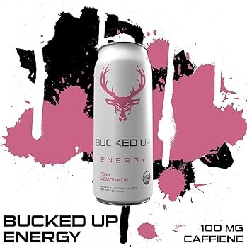 Bucked Up Low Stim Energy – Pink Lemonade 16oz 100mg of caffeine Bucked Up Low Stim Energy – Pink Lemonade 16oz 100mg of caffeine
