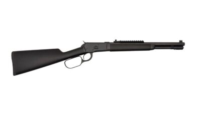 Taylors & Company 220093 1892 Alaskan Take-Down 44 Rem Mag Caliber with 7+1 Capacity, 16″ Barrel, Matte Black Metal Finish & SoftTouch Black Synthetic Stock Right Hand (Full Size)