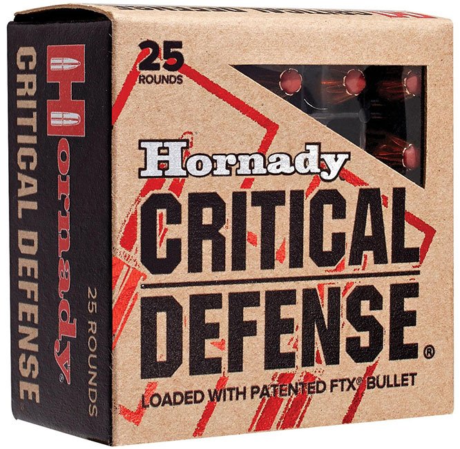 Hornady Critical Defense Pistol Ammunition 902504, 9mm, 115 GR, Flex Tip eXpanding (FTX), 100 Rd/Bx Hornady Critical Defense Pistol Ammunition 902504, 9mm, 115 GR, Flex Tip eXpanding (FTX), 100 Rd/Bx