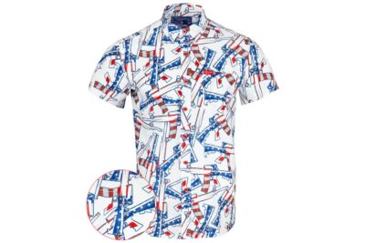 Retro Rifle The 4th (White/Red) Size 3XL