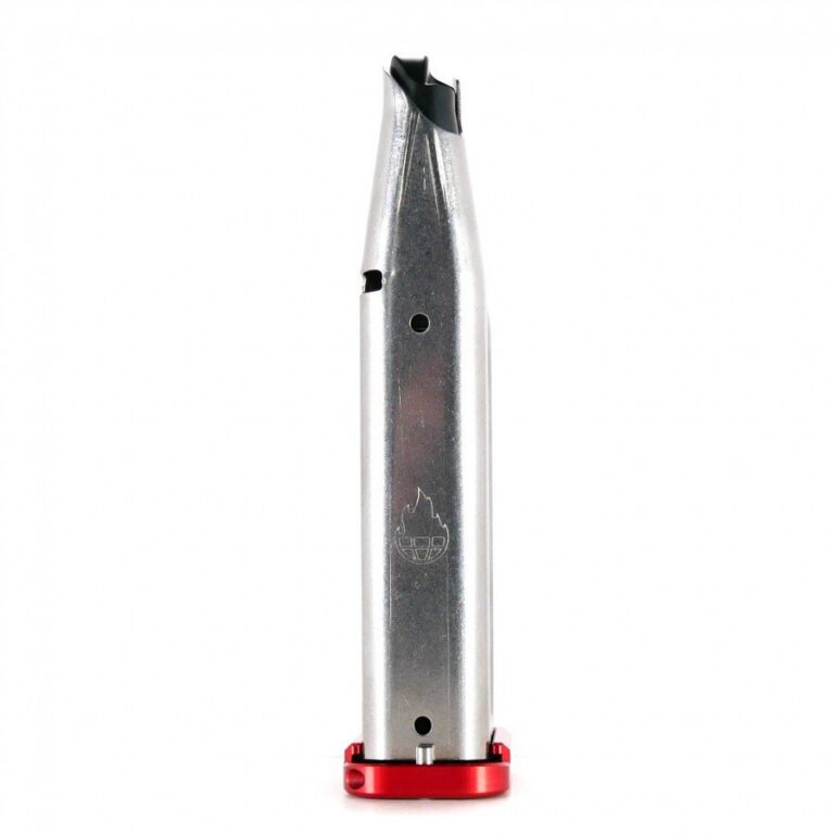 Atlas Gunworks 16 Round 9mm Premium Magazine (Slidelock, 120mm, SS, Red Basepad) Atlas Gunworks 16 Round 9mm Premium Magazine (Slidelock, 120mm, SS, Red Basepad)
