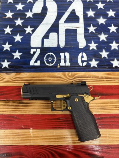 Alpha American AAF-4 Comm Sing Shot Pistol – Alpha Stack – Black with Gold parts