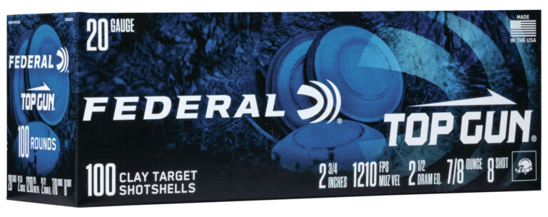 Federal TG201008 Top Gun 20Gauge 2.75″ 7/8oz 8Shot 100 Per Box/2 Case Federal TG201008 Top Gun 20Gauge 2.75″ 7/8oz 8Shot 100 Per Box/2 Case