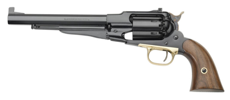 Pietta PF58STT448 1858 Remington Target Model 44 Cal 6rd 8″ Blued Octagonal Steel Barrel, Cylinder & Frame, Walnut Grip, Brass Trigger Guard Pietta PF58STT448 1858 Remington Target Model 44 Cal 6rd 8″ Blued Octagonal Steel Barrel, Cylinder & Frame, Walnut Grip, Brass Trigger Guard