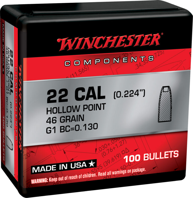 Winchester Ammo WB22HP46X Reloading Bullets 22Hornet 46gr Hollow Point 100 Per Box/10 Case Winchester Ammo WB22HP46X Reloading Bullets 22Hornet 46gr Hollow Point 100 Per Box/10 Case