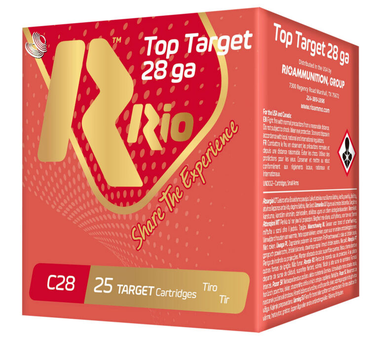 Rio Ammunition RC289 Top Target 28 Gauge 2.75″ 3/4 oz 9 Shot 25 Per Box/ 10 Case Rio Ammunition RC289 Top Target 28 Gauge 2.75″ 3/4 oz 9 Shot 25 Per Box/ 10 Case