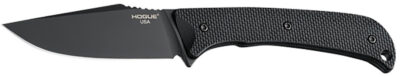 Hogue 35869 Extrak  3.30″ Fixed Clip Point Plain Black Cerakote CPM M4 Tool Steel Blade, Black Textured G10 Scales Handle