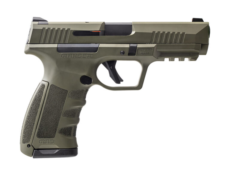 Dickinson LLC RA9G RA9 9mm Luger 17+1 4.25″ Black Steel Barrel, OD Green Cerakote Serrated Aluminum Slide, OD Green Polymer Frame w/Accessory Rail Dickinson LLC RA9G RA9 9mm Luger 17+1 4.25″ Black Steel Barrel, OD Green Cerakote Serrated Aluminum Slide, OD Green Polymer Frame w/Accessory Rail