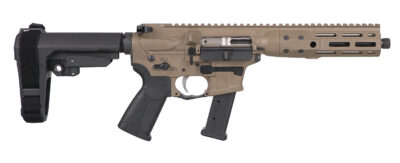 LWRC ICP9CK8SBA3 IC-9  9mm Luger 8.50″ 33+1 Black Nitride Threaded Barrel, Flat Dark Earth Anodized Aluminum Picatinny Rail Receiver, SB Tactical SBA3 Brace, LWRC Ultra Combat Grip, Ambidextrous