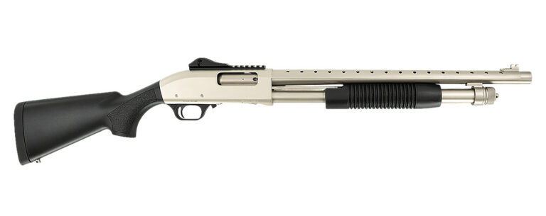 Tokarev USA 21000421 TX3 12MA1 12 Gauge Pump 3″ 5+1 Shells 18.50″ Nickel Anodized Ventilated Heat Shield Barrel, Nickel Anodized Receiver w/Picatinny Rail, Fixed Black Polymer Stock