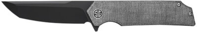 Sig Sauer Knives VA9BB Validus  3.78″ Folding Drop Point Plain Black PVD M390 Steel Blade, 4.76″ Black Textured G10 Handle