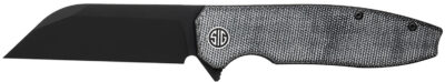 Sig Sauer Knives KA8BB Karak  3.25″ Folding Wharncliffe Plain Black PVD Nitro-V Blade, 4″ Salt & Pepper Micarta Handle