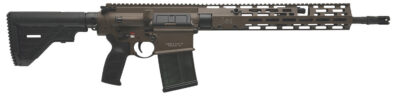 HK 81001206 MR762 A4 7.62x51mm 10+1 16.50″ Black Threaded Barrel, Patriot Brown Picatinny Rail Receiver, M-LOK Handguard, 6 Position Black Synthetic Stock, Black Finger Grooved Grip, Ambidextrous