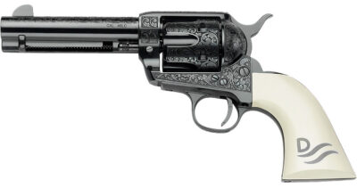 Pietta GW45RR434NMUI Great Western II Red River 45 Colt (Long Colt) 4.75″ Ultra Ivory Engraved Grip
