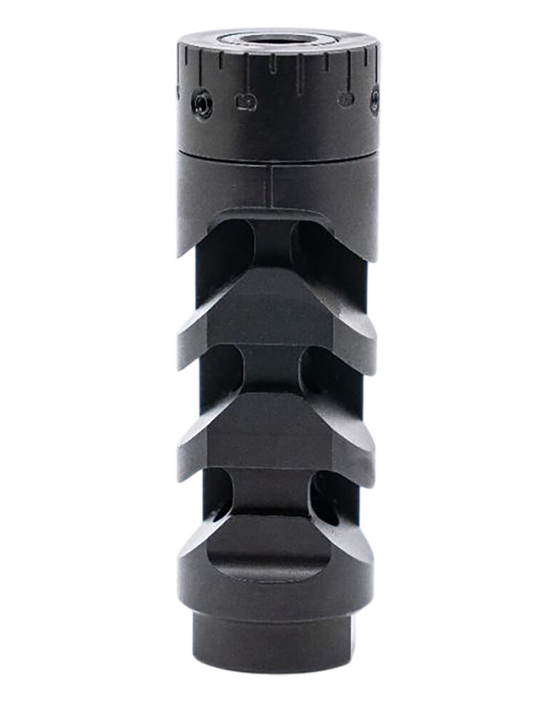 Armaspec ARM1932-BLK Muzzle Brake Harmonics-Tuner Black Stainless Steel 5/8×24 Threads 30 Cal