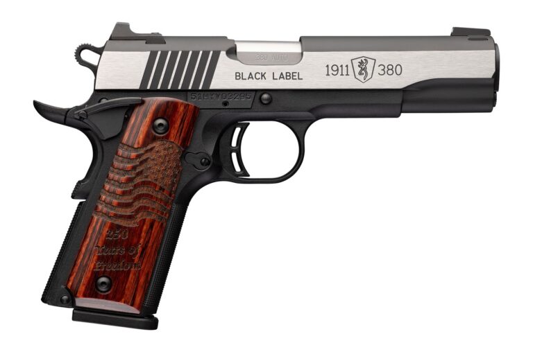 Browning 051122492 1911 Black Label Medallion Pro 250 Full Size 380 ACP 10+1 4.25″ Matte Stainless Barrel, Blackened w/Silver Polished Flats Stainless Steel Serrated Slide, Matte Black Polymer Frame w Browning 051122492 1911 Black Label Medallion Pro 250 Full Size 380 ACP 10+1 4.25″ Matte Stainless Barrel, Blackened w/Silver Polished Flats Stainless Steel Serrated Slide, Matte Black Polymer Frame w