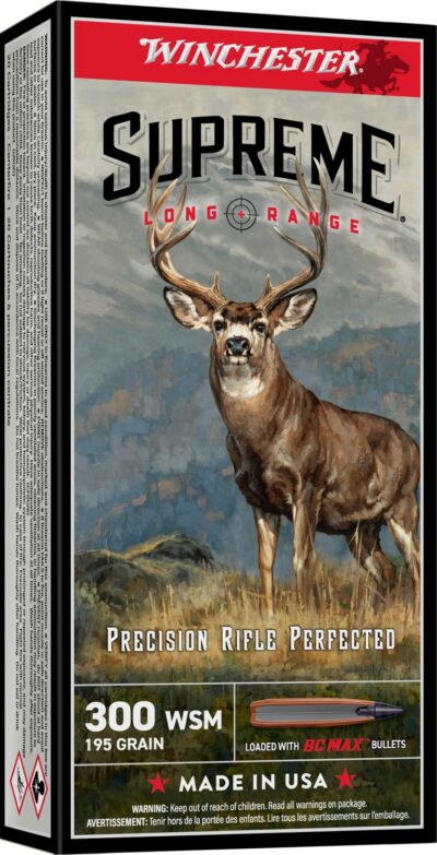 WINCHESTER SUPREME LONG RANGE 300 WSM BC MAX 195 GR 20/RDS
