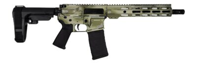 Shark Coast Tactical SCC07107ANOD-P Anime-15 5.56 NATO 30+1 10.50″ Black Nitride Threaded Barrel, Aluminum Receiver w/Picatinny Rail, M-LOK Handguard, Polymer SB Tactical SBA3 Brace, Magpul MOE Grip,