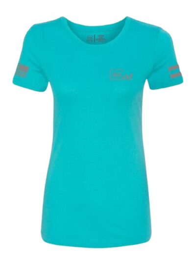 GLK AP96447 GLOCK GIRL FLAG TEE 2XL TEAL