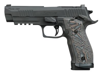 Sig Sauer 226X59XTMSAO P226 XFive Extreme Full Size 9mm Luger 10+1 5″ Bull Barrel, Black Nitron Stainless Steel Optic Ready/Serrated Slide & Frame w/Beavertail & Picatinny Rail, Custom Hogue G10 Piran