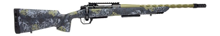 Horizon Firearms HRF-VE2-22CM-18R Venatic 2 22 Creedmoor 18″ Sage Green Spiral Fluted Threaded Barrel, Black DLC Receiver w/Picatinny Rail, Arca Rail Forend, Artic Moss Iota EKO X Carbon Fiber Stock